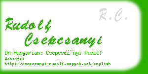 rudolf csepcsanyi business card